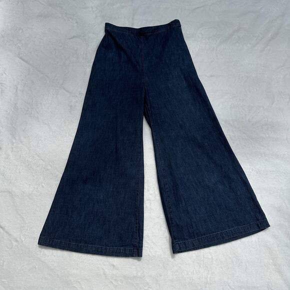 Rachel Comey Absolute Pant Wide Leg Flare Jeans Dark Indigo Denim Size 4 EUC - Picture 6 of 16